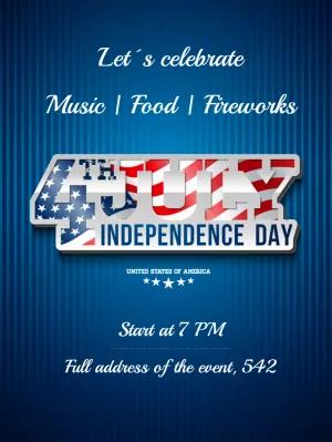 4th of July Invitation with Patriotic Design to Edit Online