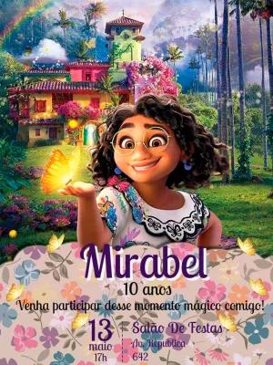 Convite de Aniversário Encanto com Mirabel para Editar Online