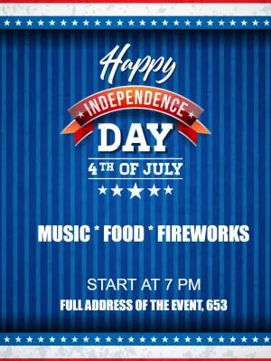 Independence Day Invitation with Patriotic Design to Edit Online