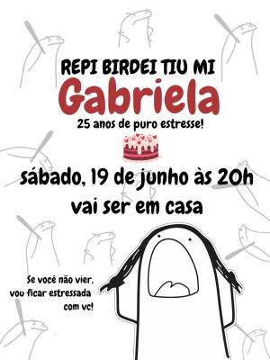 Convite de Aniversário Flork Meme para Editar Online