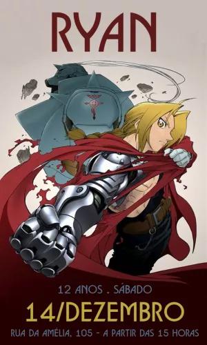 Convite de Aniversário Fullmetal Alchemist para Editar Online