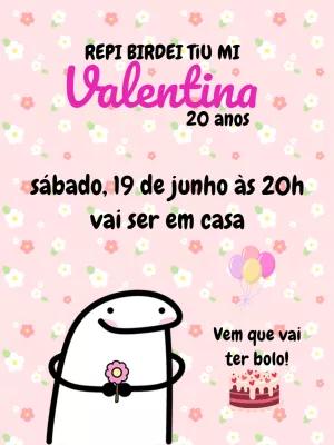 Convite de Aniversário Flork Meme para Editar Online