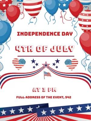 Independence Day Party Invitation to Edit Online