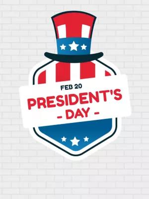 Editable President's Day Post with Patriotic Design to Customize
