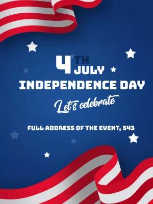 4th of July Invitation: Editable Template to Customize Online