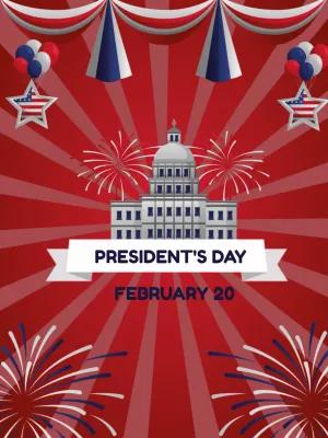 President's Day Post with Patriotic Elements to Edit Online
