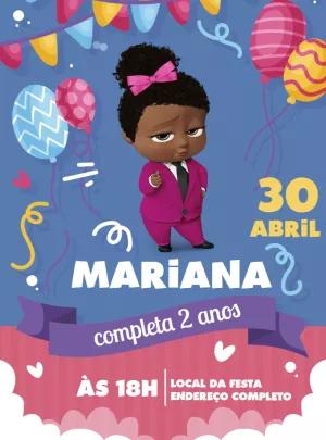 Convite de Aniversário Poderosa Chefinha para Editar Online