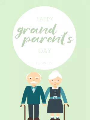 Editable Grandparent's Day Post with Cute Couple to Edit