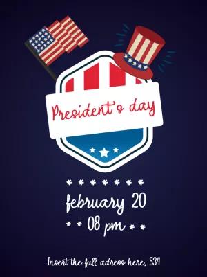 President's Day Invitation with Patriotic Icons to Edit Online