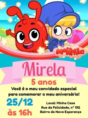 Convite de Aniversário Morphle e Mila para Editar Online