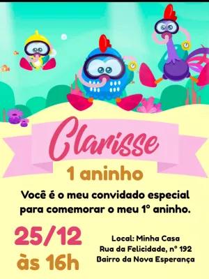 Convite Aniversário Galinha Pintadinha Fundo do Mar para Editar