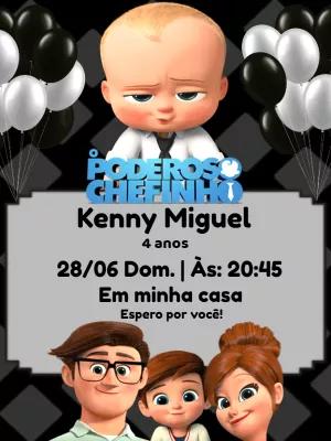Convite de Aniversário O Poderoso Chefinho para Editar Online