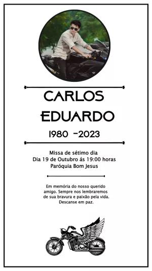 Convite Missa de Sétimo Dia com Foto e Moto para Editar Online
