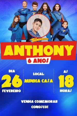 Convite Aniversário The Thundermans com Foto para Editar