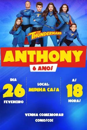 Convite de Aniversário The Thundermans para Editar Online