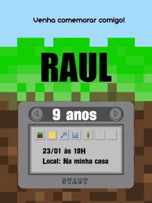 Convite de Aniversário Vídeo Game Pixelado para Editar Online