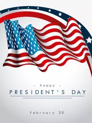 President's Day Post Template with Flag to Edit Online