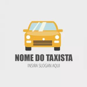Logo para Taxista com Carro Amarelo para Editar Online