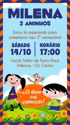 Convite Aniversário O Show da Luna para Editar Online