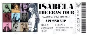Convite Ingresso Aniversário Taylor Swift The Eras Tour para Editar