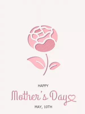 Editable Mother's Day Card with Delicate Flower to Edit