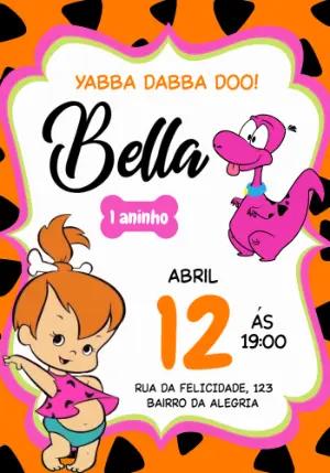 Convite Digital Aniversário Pedrita e Dino para Editar