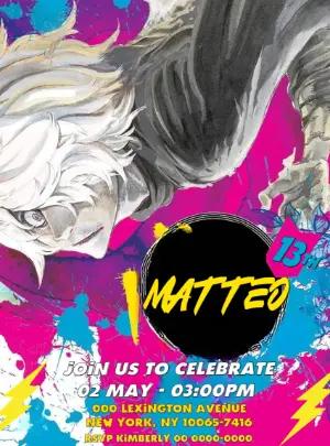 Hell's Paradise Anime Birthday Invitation | Editable Digital Template