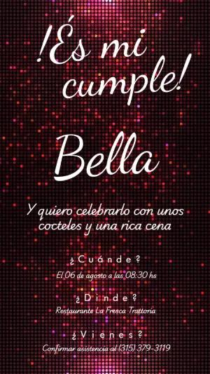 Vídeo Invitación de Cumpleaños Elegante con Brillo para Editar
