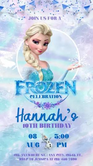 Frozen Birthday Invitation Editable Online