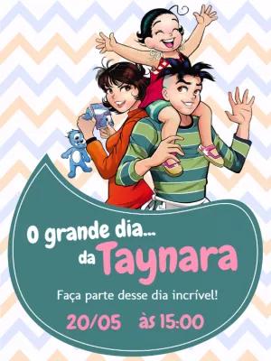 Convite de Aniversário Turma da Mônica Jovem para Editar