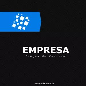 Post Corporativo Abstrato com Logo para Editar Online