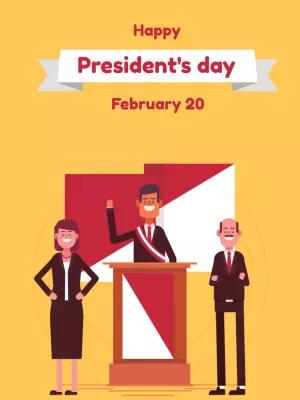 Happy President's Day Post Template to Edit Online