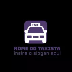 Logo Editável para Motorista de Táxi com Ícone Moderno