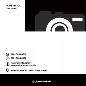 Arte Profissional para Fotógrafo com Câmera para Editar Online