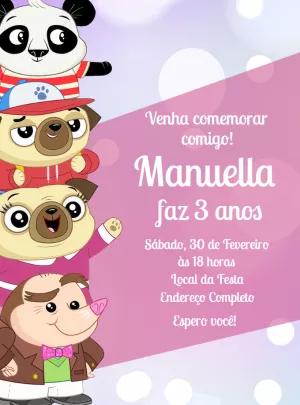 Convite de Aniversário Chip and Potato para Editar Online