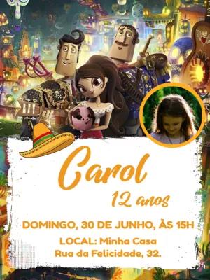 Convite Aniversário Festa no Céu com Foto para Editar Online