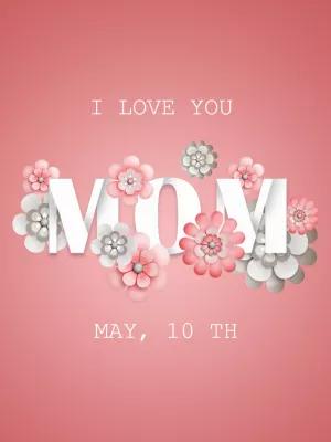 Editable Mother's Day Post with Flowers to Customize Online