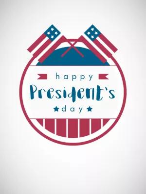 President's Day Post with Patriotic Emblem to Edit Online