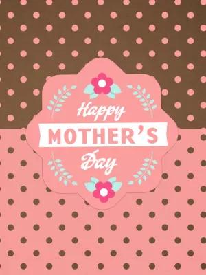 Editable Mother's Day Card with Polka Dots to Edit Online