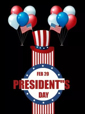 Editable President's Day Post with Patriotic Elements