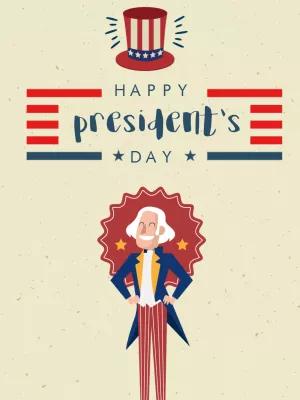 President's Day Patriotic Post to Edit Online