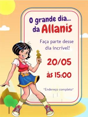 Convite de Aniversário Turma da Mônica Jovem para Editar Online