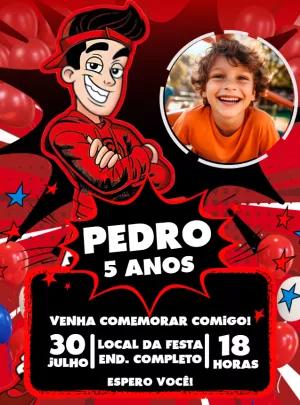 Convite de Aniversário Enaldinho com Foto para Editar Online
