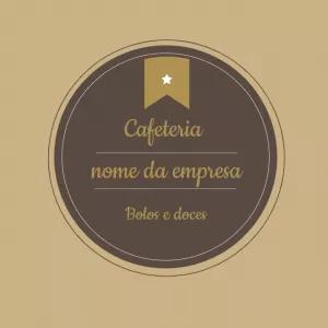 Logo para Cafeteria e Doceria Editável Online