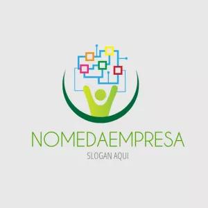 Logo Moderno de Tecnologia para Empresa Editável Online