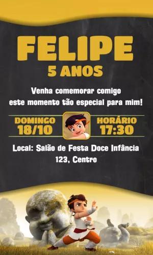 Convite Aniversário Chhota Bheem para Editar Online