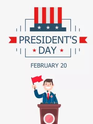 Patriotic President's Day Post Template to Edit Online