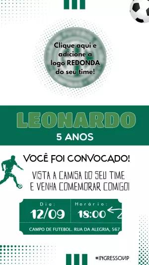 Convite de Aniversário Futebol Editável Online para Imprimir