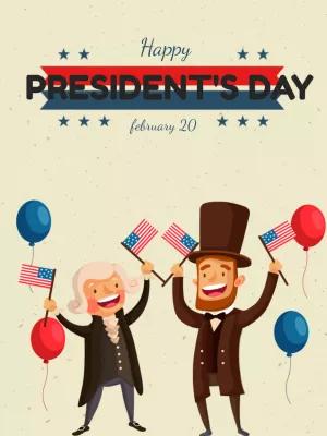 Editable President's Day Post with Illustrations Online