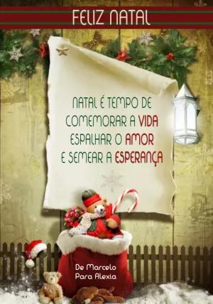 Cartão de Natal com Ursinho e Mensagem para Editar Online